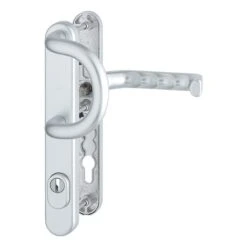 HOPPE Liverpool Profiltür-Schutzbeschlag Mit Zylinder-Abdeckung - Stoßgriff