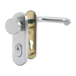 HOPPE Paris Feuerschutzbeschlag Mit Zylinder-Abdeckung Edelstahl B