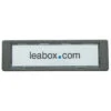 Leabox Namensschild Grau 75x22