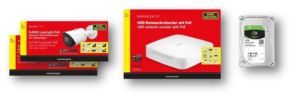 Burg Wächter Netzwerkkameras IP Kamera Set 1 Burg Wächter Netzwerkkameras IP Kamera Set