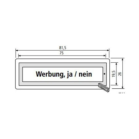 RENZ RSA2 Namensschild "Werbung Ja / Nein" 97-9-85368 1 RENZ RSA2 Namensschild "Werbung Ja / Nein" 97-9-85368
