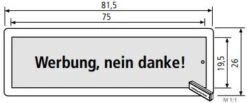 RENZ RSA2 Namensschild "Werbung, Nein Danke!"